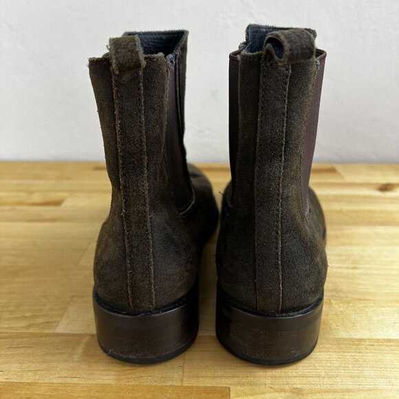 Thursday Boot Co. Duchess Dark Olive Suede Chelsea Ankle Boot Women 9.5 US - Picture 5 of 9